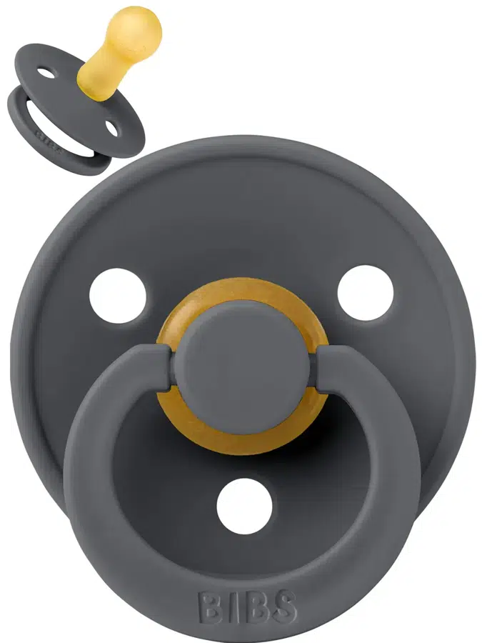 Пустышка латексная BIBS Colour - Темно-серый (Iron), 6+ мес 200221