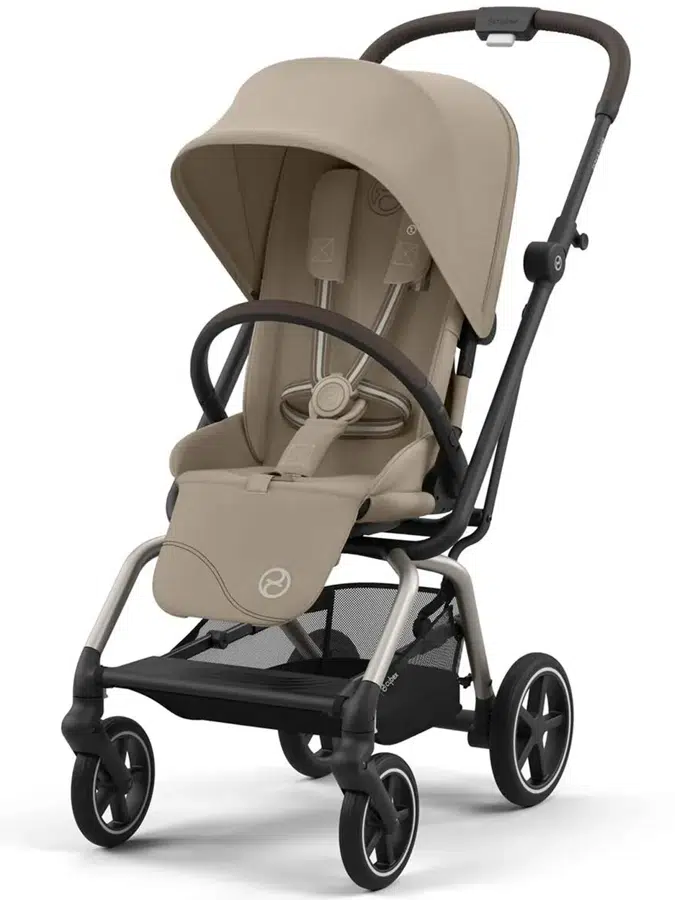 Коляска прогулочная Cybex Eezy S Twist+ 2 TRE Almond Beige с дождевиком и бампером 524000761