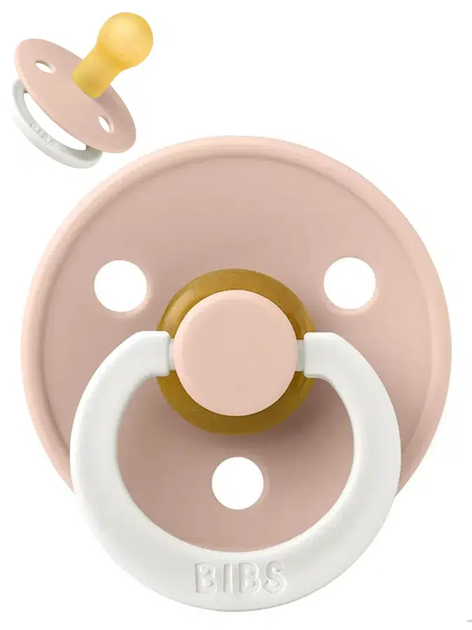 Пустышка латексная ночная BIBS Colour Glow - Розовый (Blush), 0+ мес. 100256