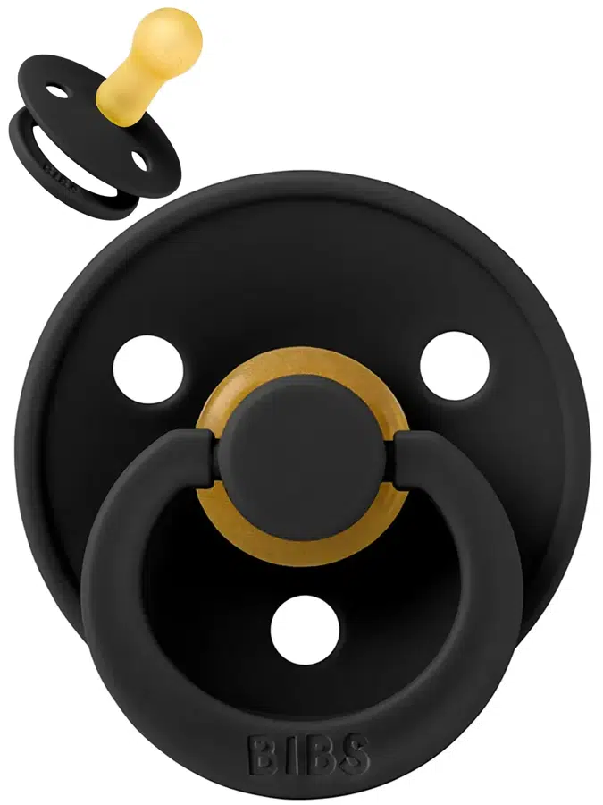 Пустышка латексная BIBS Colour - Черный (Black), 6+ мес. 200210