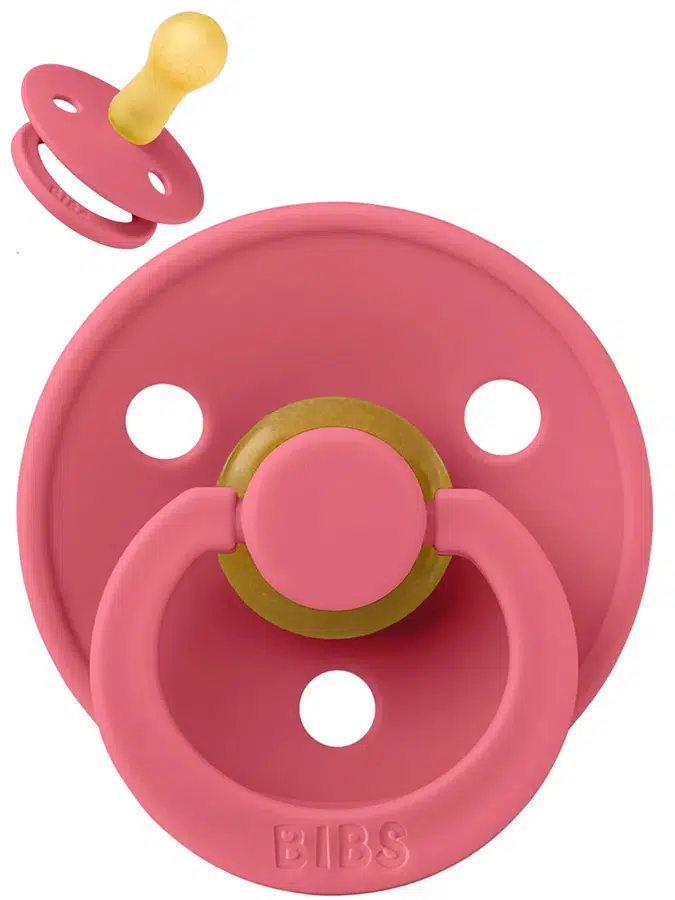 Пустышка латексная BIBS Colour - Коралловый (Coral), 6+ мес. 200262