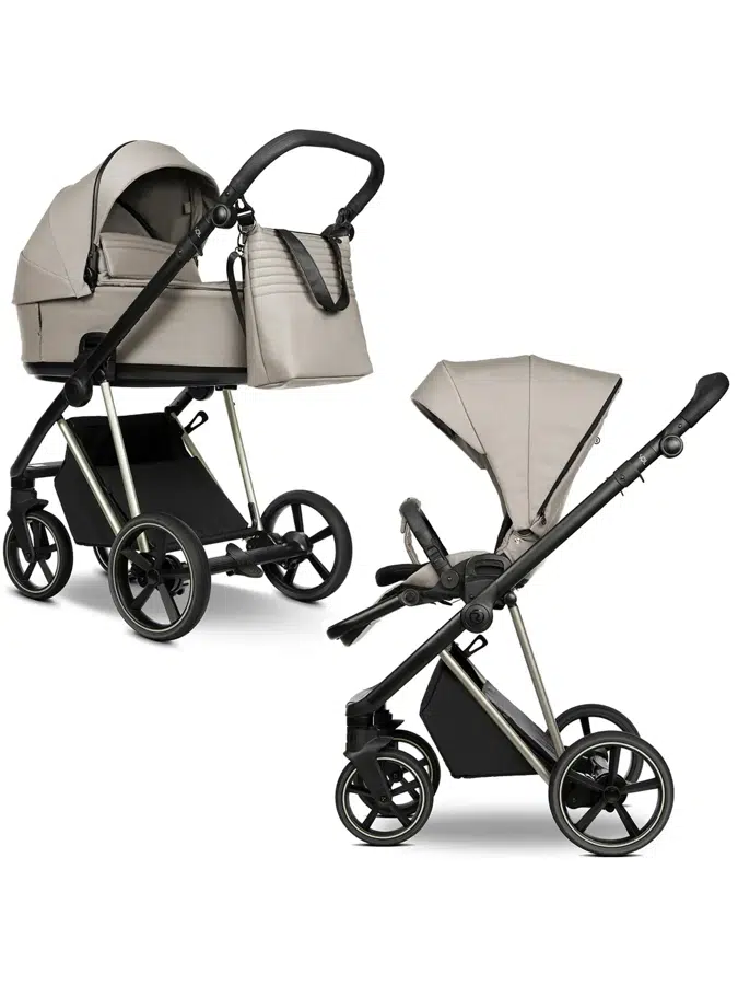 Коляска 2 в 1 ROAN Sol Hazel/Champagne/руч-кол.Black (2 коробки) VIN 06/HZ