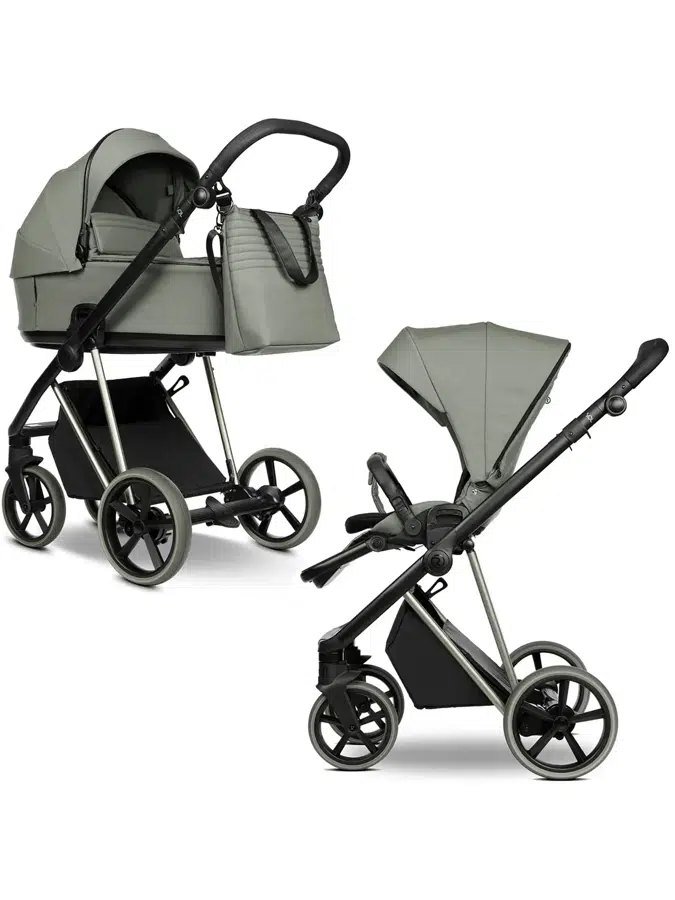 Коляска 2 в 1 ROAN Sol Sage Green/Sage/руч.Black/к.Sage (2 коробки) VIN 02/SG