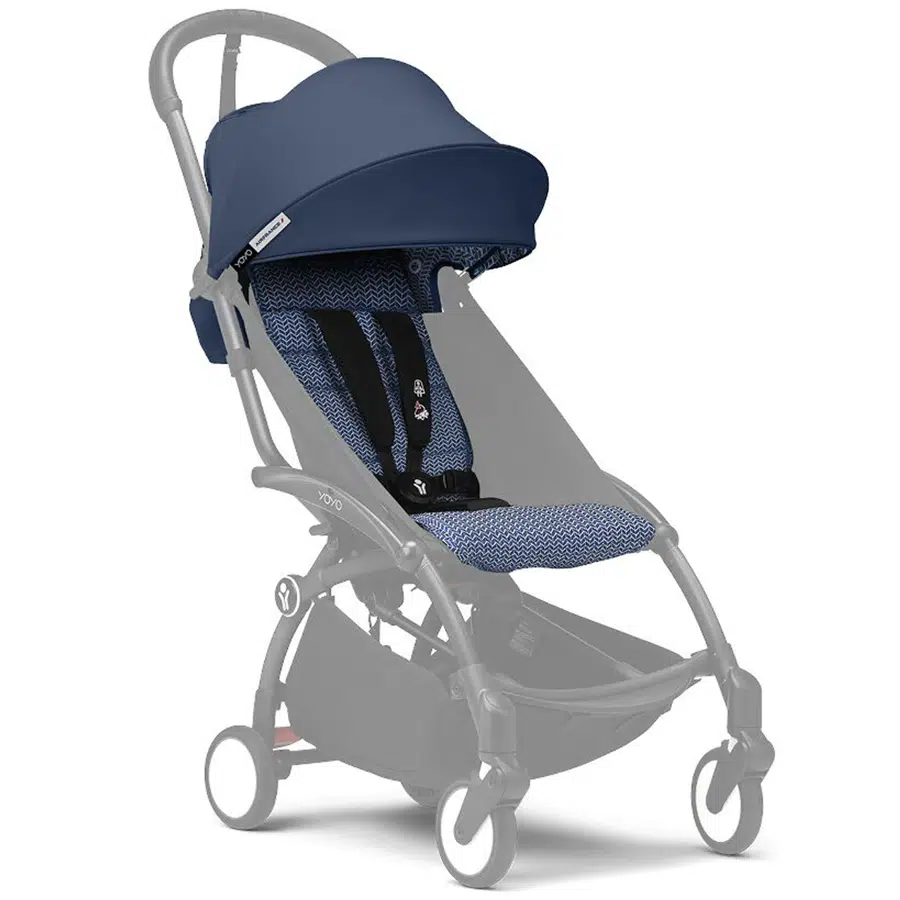 Капюшон и сиденье Stokke YOYO 6+, Эйр Франс Синий (Air France Blue), сменный набор