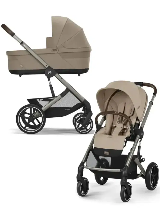 Коляска 2 в 1 Cybex Balios S Lux TPE Almond Beige с дождевиком 524002453
