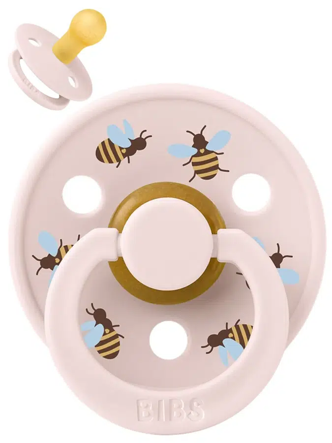 Пустышка латексная BIBS Studio Colour - Bumblebee Friends - Розовый (Petal), 0+ мес 10024334