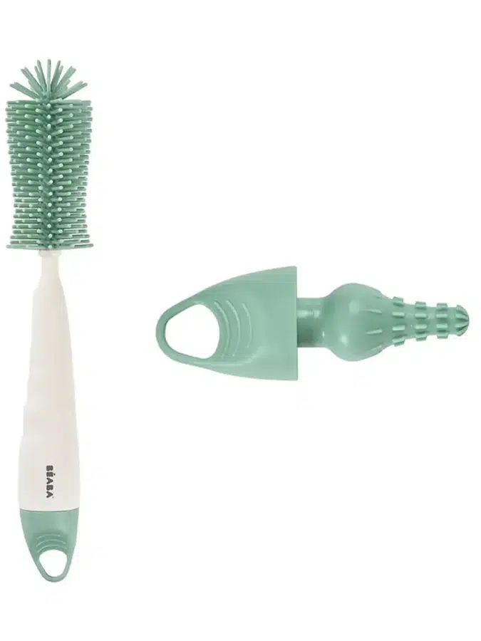 Ёршик для бутылочек 2-в-1 Beaba VERT SAUGE / Goupillon - Vert sauge 911746