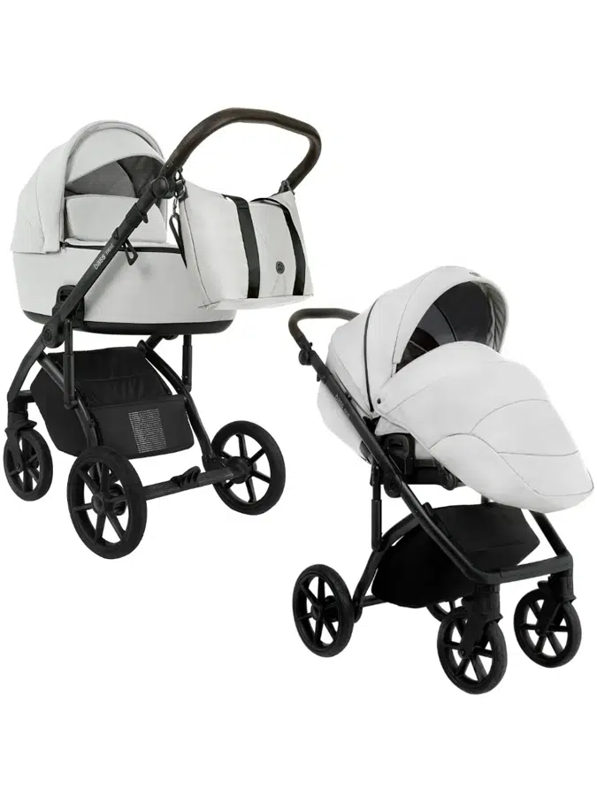 Коляска 2 в 1 Roan BASS Next Marzipan/Black/руч.cappuccino (2 коробки) BSN/45/2