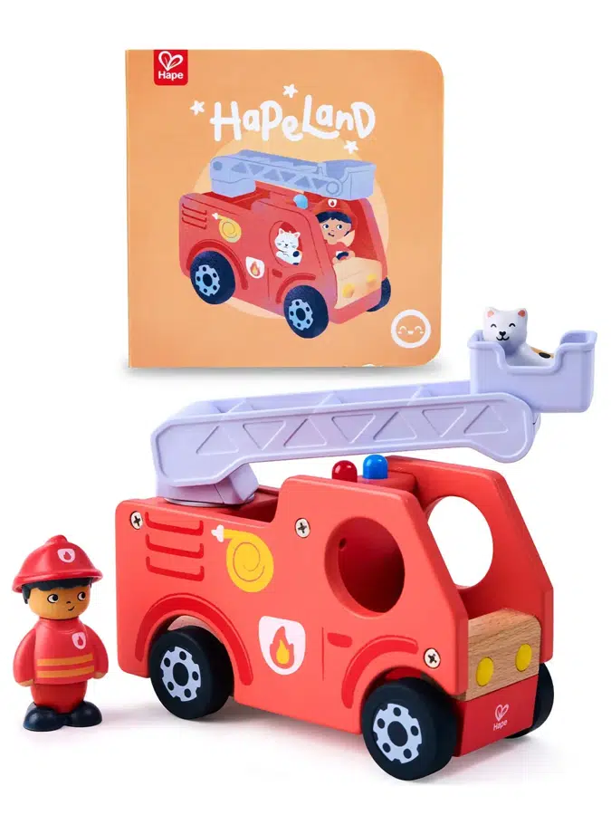 Игровой набор HAPE «Пожарная машина» детская иллюстрированная книга Hape Land