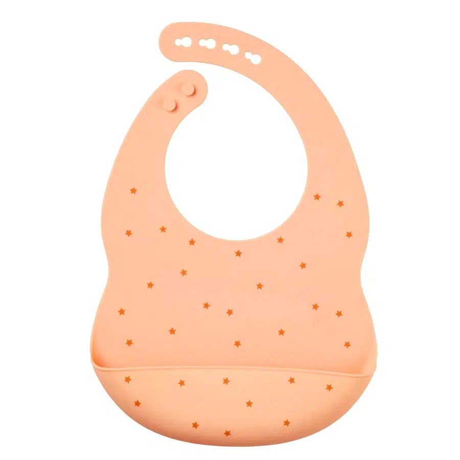 Фартук нагрудный Nattou силиконовый powder peach and stars 874427