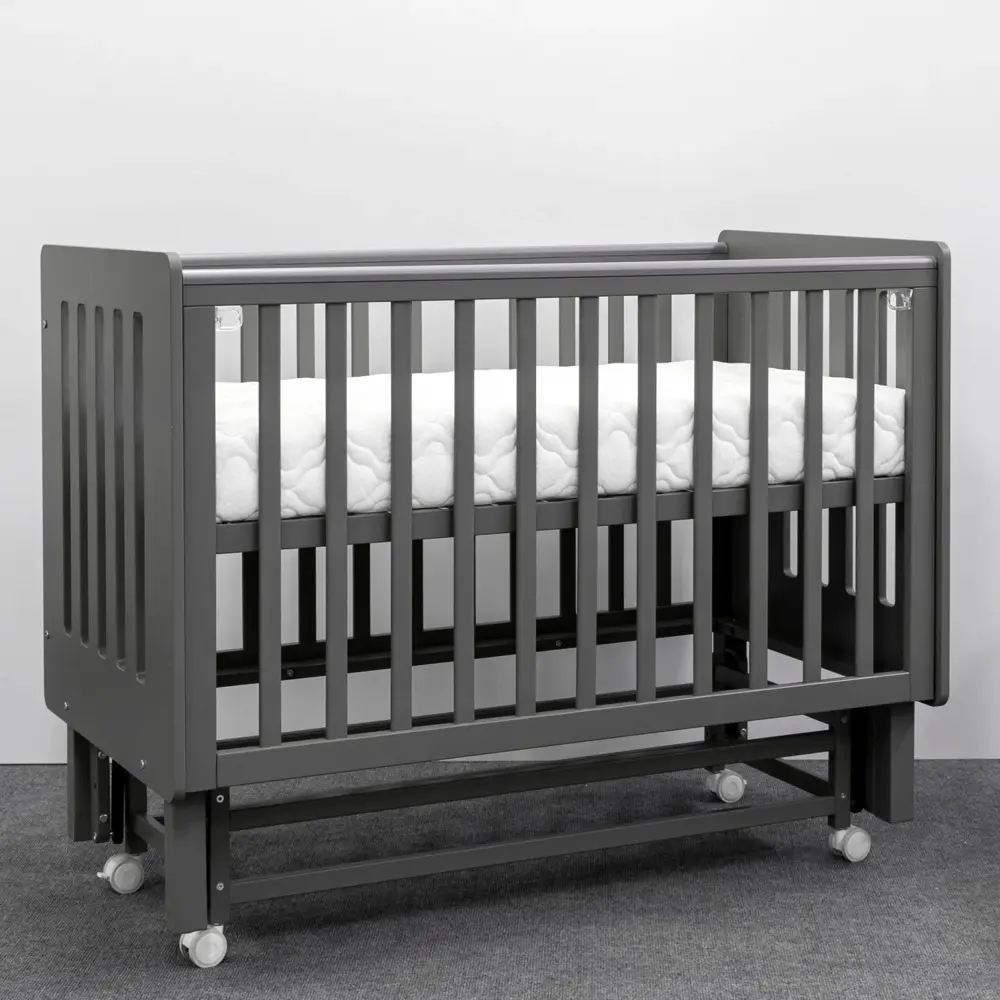 Кровать ANTEMI Mari 120х60 графит НИК 14г + Маятник графит НИК 15г