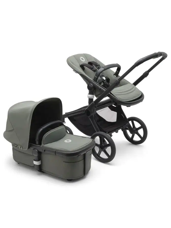 Коляска 2 в1 Bugaboo Fox 5 Renew complete, черный/зеленый (black/forest green–forest green)