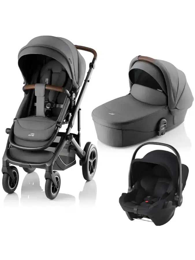 Комплект 3 в 1 Britax Roemer Smile 5Z Style Mineral Grey + BS CORE Space Black