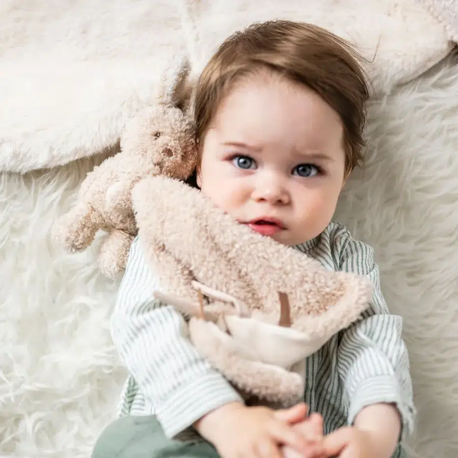 Игрушка мягкая-комфортер Nattou Doudou TEDDY Кролик 856430, бежевый