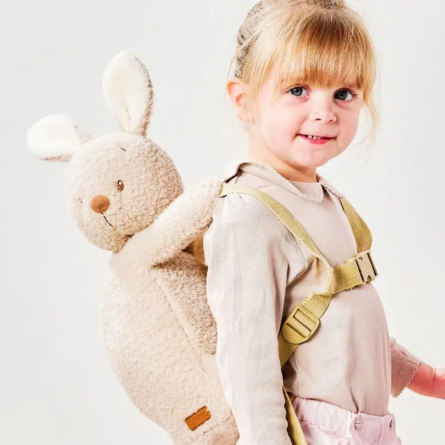 Рюкзак детский Nattou TEDDY Rabbit Кролик 856485, бежевый, плюш, 20x20x30 см