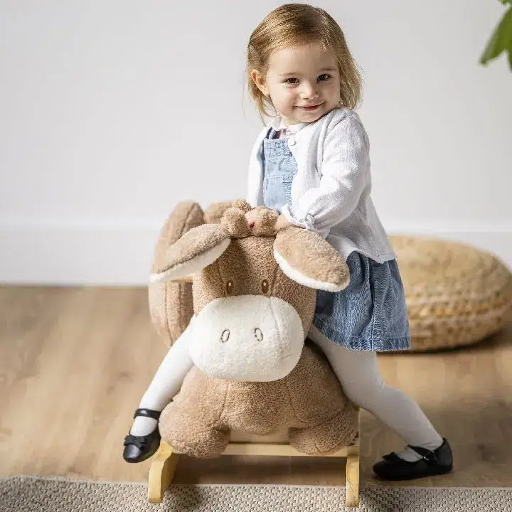 Качалка детская Nattou TEDDY Ослик бежевый (beige) 544108, дерево