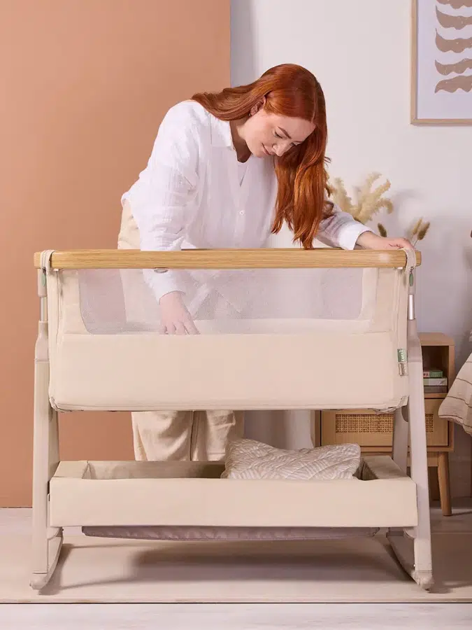 Кровать (колыбель) Tutti Bambini CoZee Air 2 51х80,5 см Дуб/Песок (Toasted Oak/Sand) c колесами 211207/3776