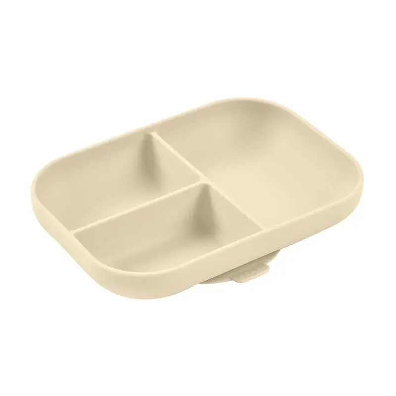 Тарелка Beaba из силикона DIVIDED SILICONE PLATE CLAY 913614