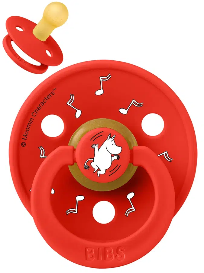 Пустышка латексная BIBS x Moomin Colour - Dancing - Красный (Candy Apple), 0+ мес. 10032290