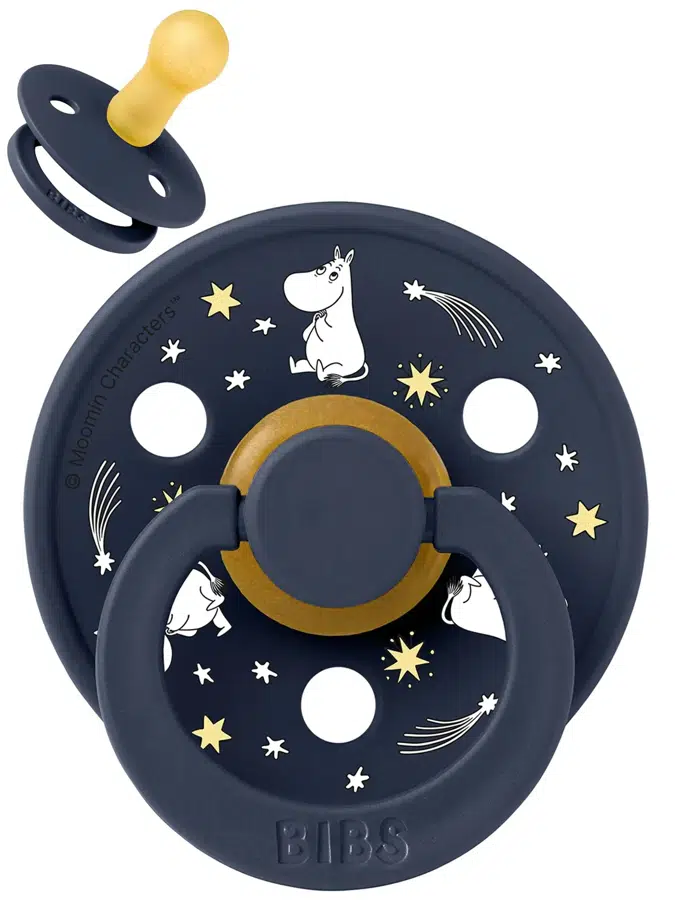 Пустышка латексная BIBS x Moomin Colour - Good Night - Темно-синий (Deep Space), 6+ мес. 20029259