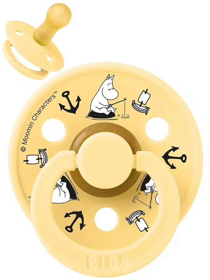 Пустышка латексная BIBS x Moomin Colour - Sailing Moomins - Желтый (Pale Butter), 6+ мес. 20030310