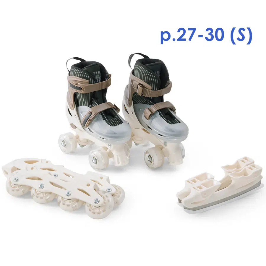 Ролики-коньки 3в1 Happy Baby SCROLLS Brown р.27-30 (S)