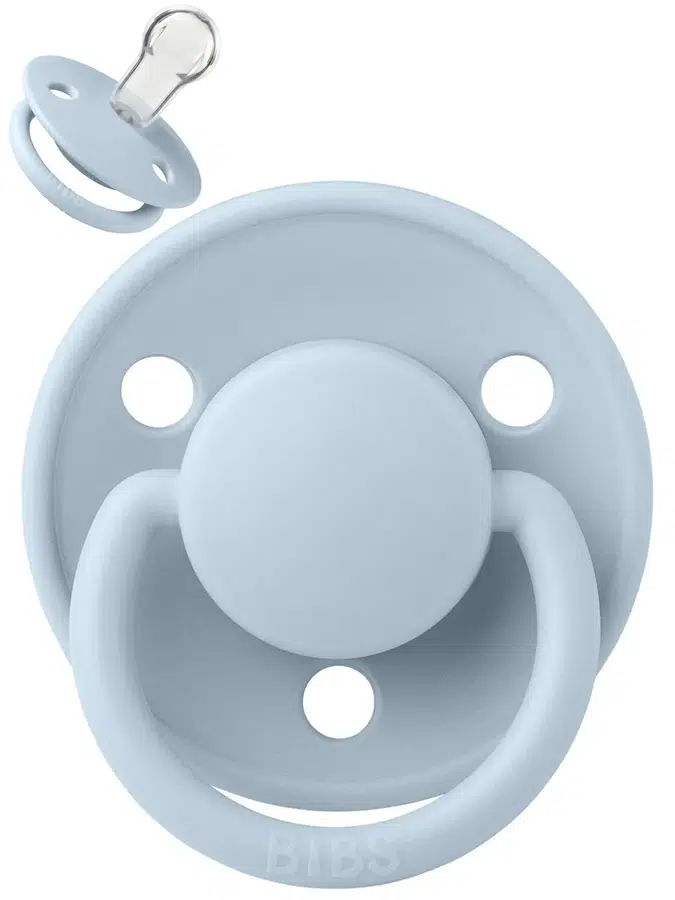 Пустышка латексная BIBS De Lux - Голубой (Baby Blue), 0+ мес. 1010231