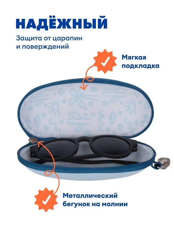 Чехол Babiators для очков твёрдый, Голубой A-CSE-003