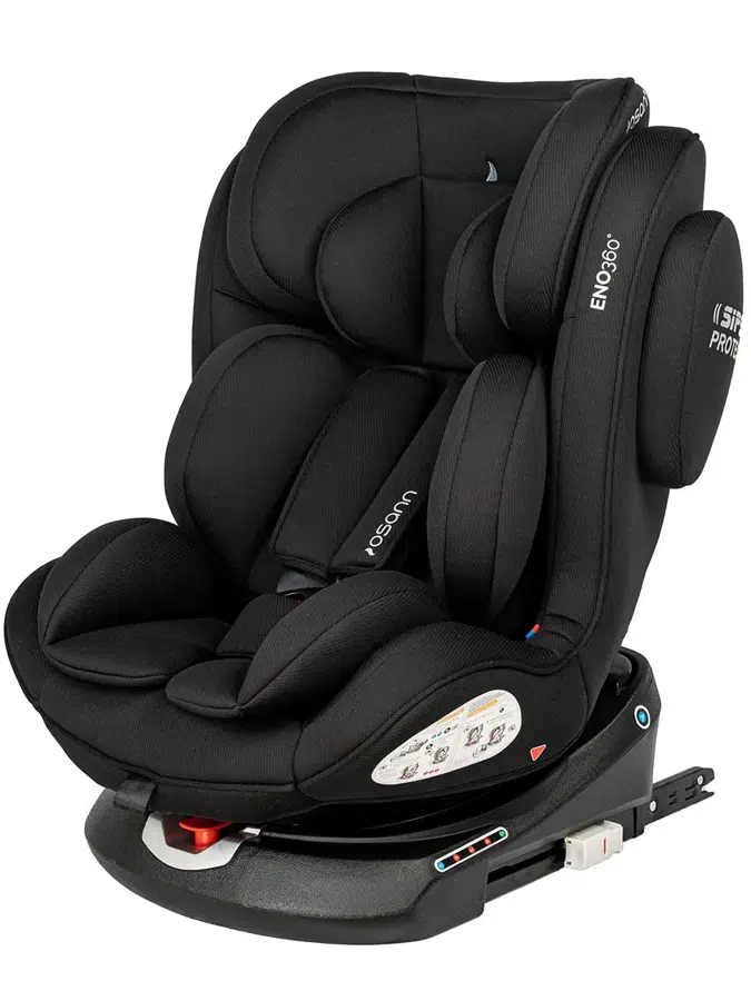 Автокресло 0+/1/2/3 Osann ENO 360° Carbon, с рождения до 12 лет, до 36 кг, поворотное, Isofix, черный