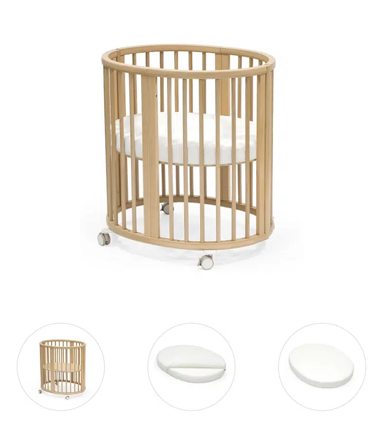 Комплект Stokke 3 предмета натуральный (natural): Люлька Sleepi Mini + Матрасик + Простыня