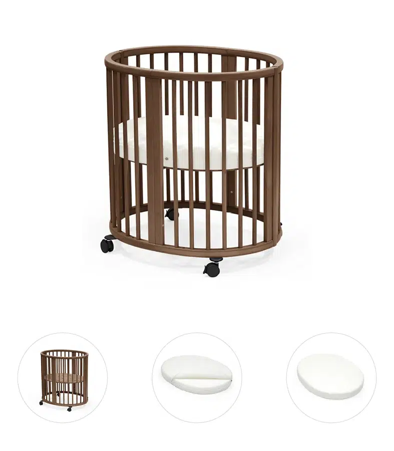 Комплект Stokke 3 предмета теплый коричневый (warm brown): Люлька Sleepi Mini + Матрасик + Простыня