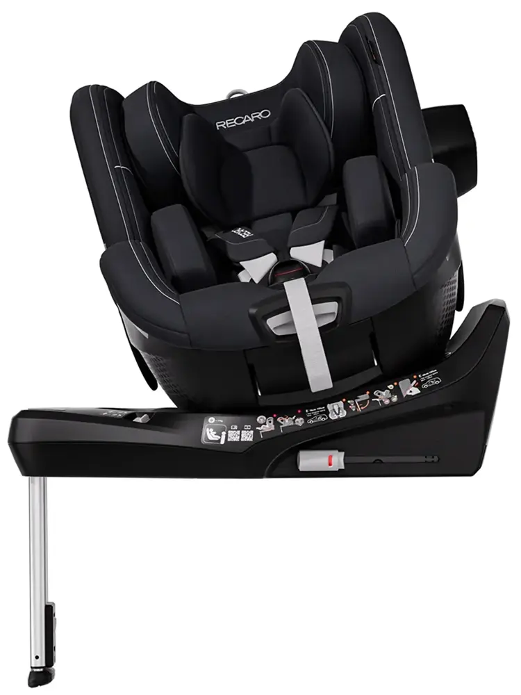 Автокресло 0+/1 RECARO Toron 1, черный (fresh black), вес 0-18кг, рост 40-105см, с рождения до 4лет, поворотное, ISOFIX