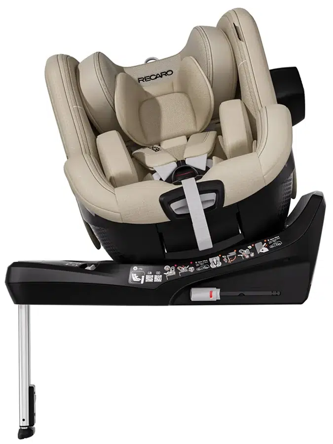 Автокресло 0+/1 RECARO Toron 1, бежевый (elegant beige), вес 0-18кг, рост 40-105см, с рождения до 4лет, поворотное, ISOFIX