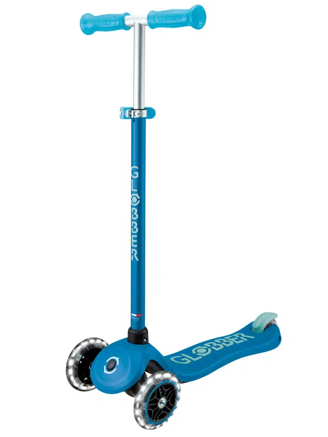 Самокат Globber Primo Plus Glow Lights, синий