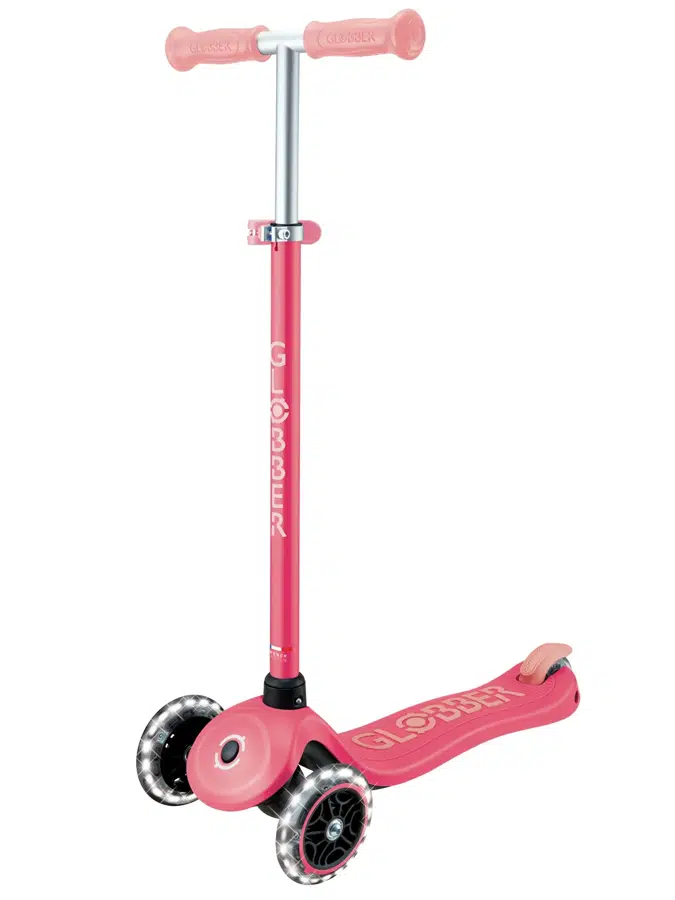 Самокат Globber Primo Plus Glow Lights, розовый