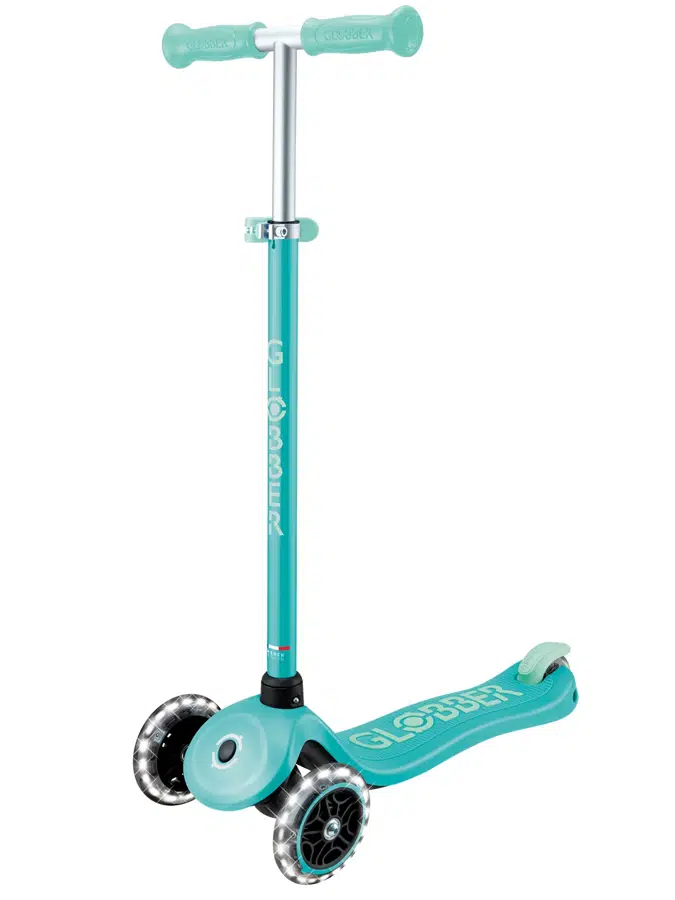 Самокат Globber Primo Plus Glow Lights, мятный
