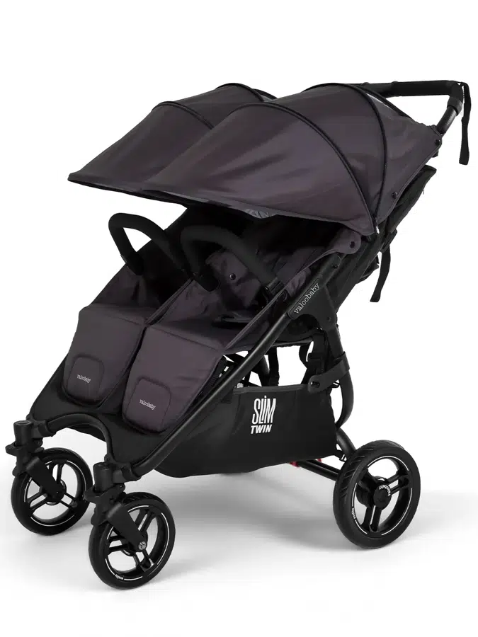 Коляска прогулочная для двойни Valco baby Slim Twin (серия 2), серый (signature grey)