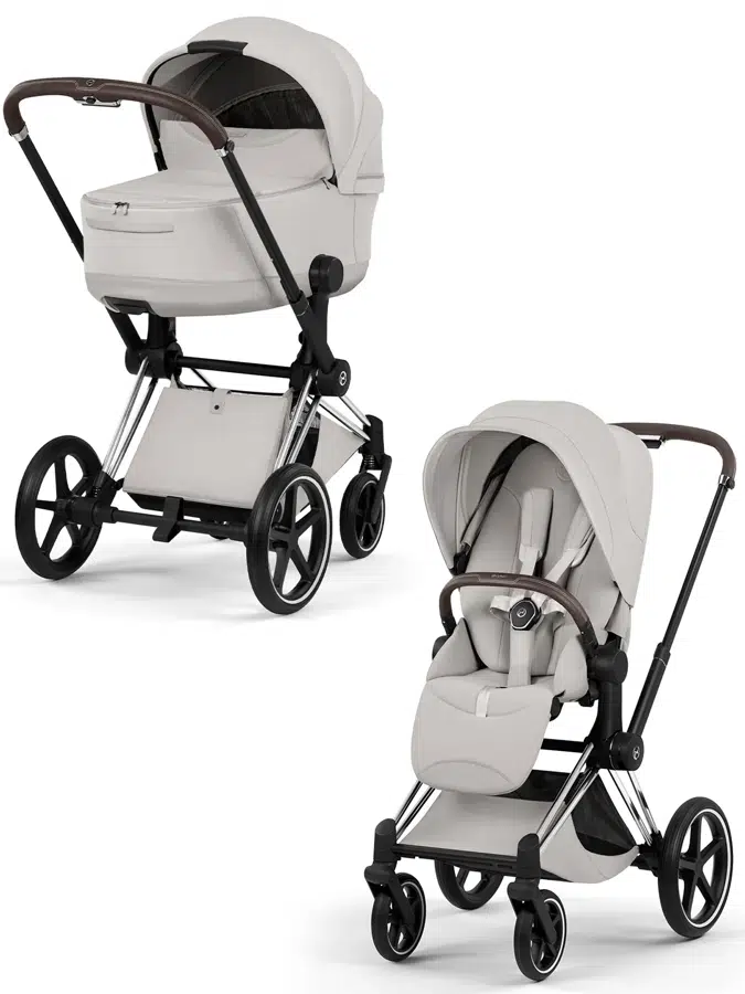 Коляска 2 в 1 Cybex Priam (V) Style, серый /шасси хром коричневый (city grey /chrome brown)