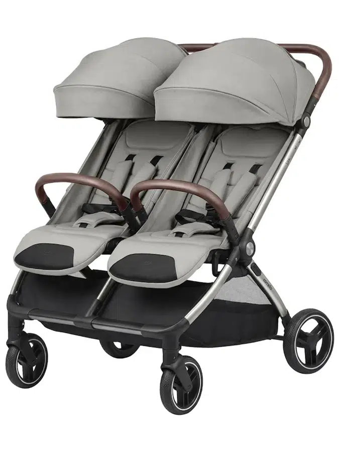 Коляска прогулочная для двойни CARRELLO Link CRL-6533, серый (cliff grey)