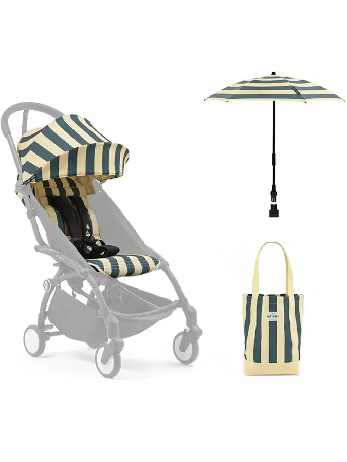 Комплект летний Stokke YOYO Ривьера Монако (Riviera Monaco): текстиль+зонт+сумка