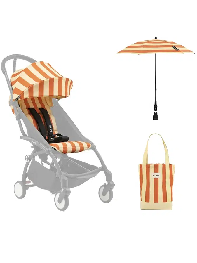 Комплект летний Stokke YOYO Ривьера Капри (Riviera Capri): текстиль+зонт+сумка