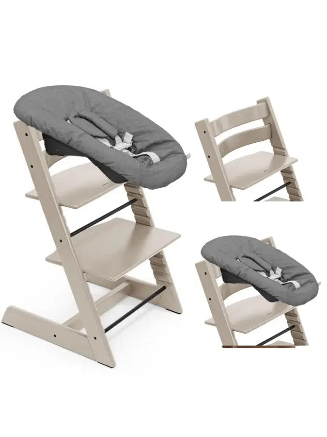 Стул Stokke Tripp Trapp Кашемир Серый (Cashmere Grey) 100147 + Сиденье 0+ Антрацит (Anthracite) 526104