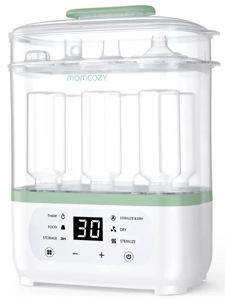 Стерилизатор Momcozy электрический паровой для детских бутылочек 8 в 1 BS02 белый 69842