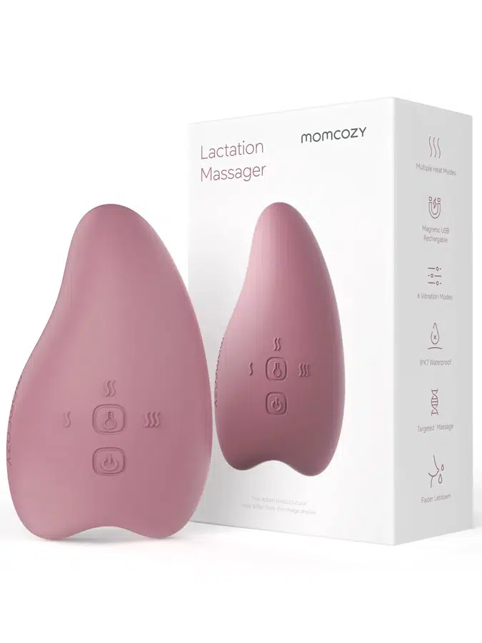 Лактомассажер Momcozy с подогревом и вибрацией A1 уютный красный 69838