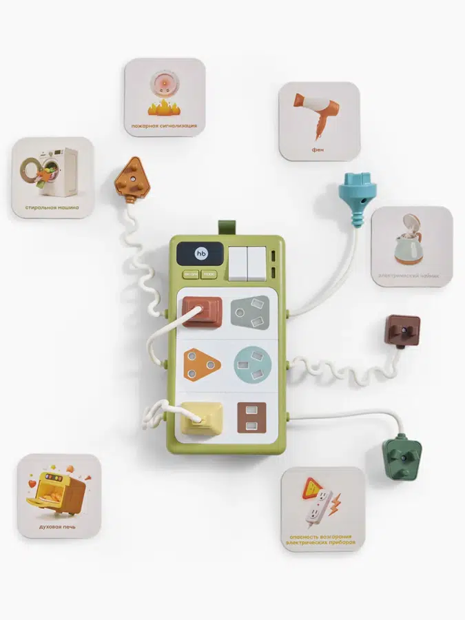 Игрушка Happy Baby развивающая SOCKETS «СОКЕТС» светло-зеленый (light green) 332002
