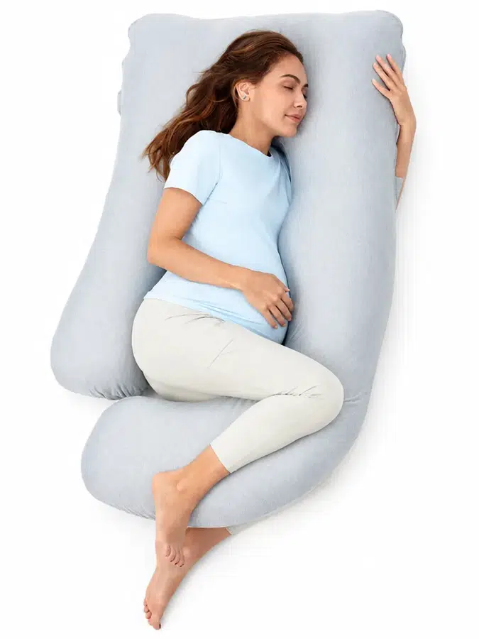 Подушка Momcozy для беременных из охлаждающей ткани U-образной формы серый 74280