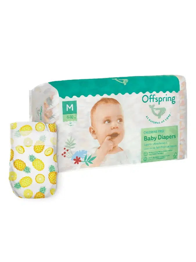 Подгузники Offspring M 6-10 кг Ананасы 42 шт OF01M42PHP