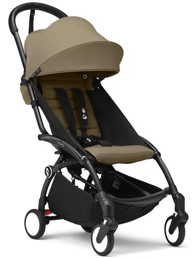 Коляска прогулочная Stokke YOYO3, кофейный (toffee), рама черная (шасси+текстиль)
