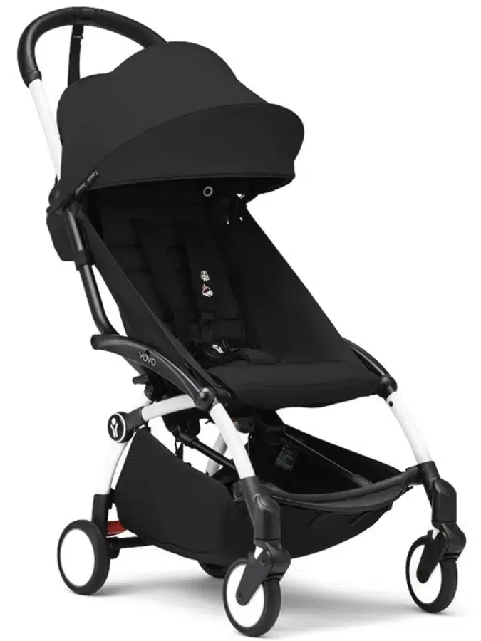 Коляска прогулочная Stokke YOYO3, черный (black), рама белая (шасси+текстиль)