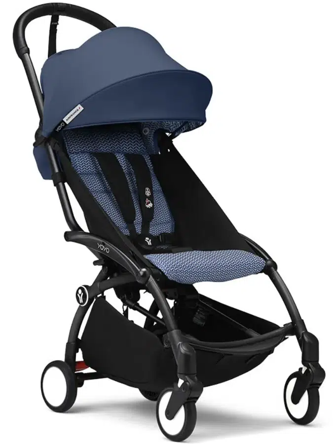Коляска прогулочная STOKKE YOYO3 Эйр Франс синий (Air France blue), рама черная (шасси+текстиль)